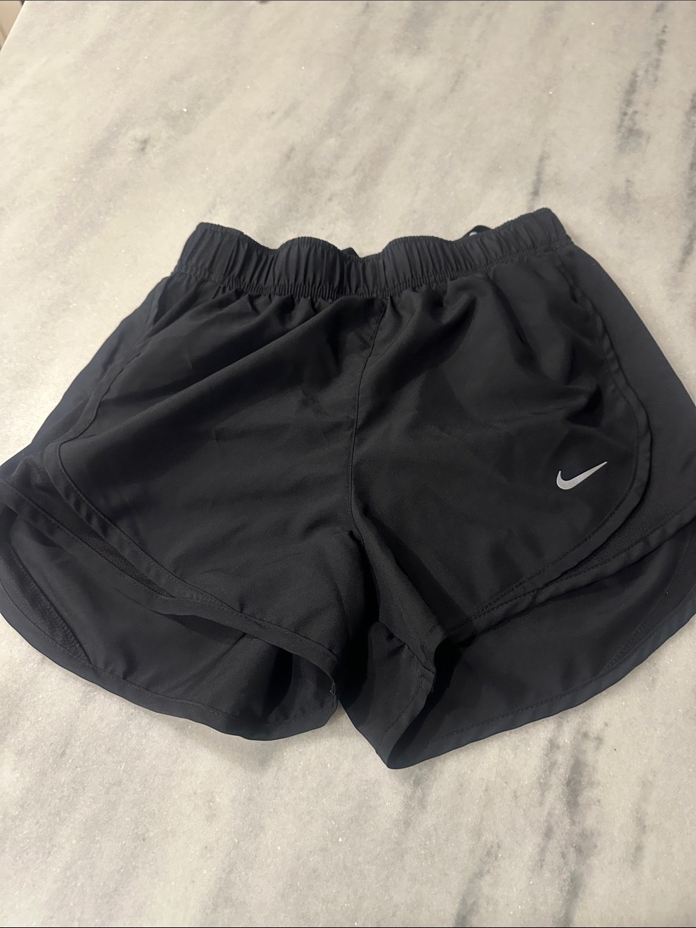 Nike Women's Black Athletic Running Shorts with Swoosh